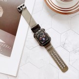 For iWatch S1-S7 2in1 one-piece transparent watch strap glacier double-hole protective case with stainless steel buckle batch