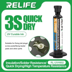 RELIFE RL-UVH902 Quick-drying Soil UV Curable Ink For Professional for IP Android Phone Tail Plug Flying Wire Solder Fixed Flux