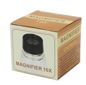 10X Magnifier 30Mm Cylindrical Optical High-Definition Magnifying Glass for Reading Book Jewelry Antique Identification Textile