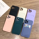 Foreign Trade Explosions Suitable for Apple 14promax Card Case iphone13 Card Silicone Color Contrast Protective Cover