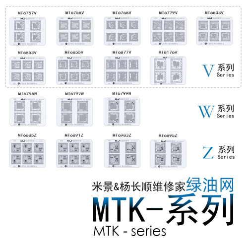 Mi Jing & Yang Changshun repair green oil steel mesh for IP series/MTK/Hisilicon/Snapdragon/Samsung series