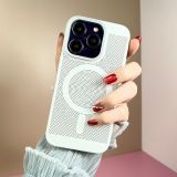 Suitable for Apple 14Promax mesh mobile phone case  magnetic suction iPhone13 heat dissipation and ventilation Cooling jacket