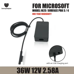Genuine Quality 12V 2.58A 36W Tablet AC Power Supply Charger Adapter for Microsoft Surface Pro 3 Pro 4 Model 1625 EU/US PLUG