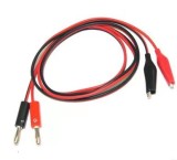 4mm Injection Banana Plug Copper Electrical Clamp Alligator Clip Test Cable Leads 1M For Testing Probe