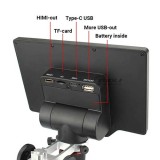 AiXun DM21 Industry Digital Microscope 7 Inch HD Display 5X-528X Magnification Digital Measurement for BGA Soldering and Repairs