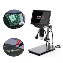 AiXun DM21 Industry Digital Microscope 7 Inch HD Display 5X-528X Magnification Digital Measurement for BGA Soldering and Repairs