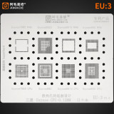 Amaoe EU1 EU2 EU3 EU4 EU5 stencil  Exynos/9609/9815/2100/1080/8895/3830 XGO 0.12mm reballing stencil for Samsung
