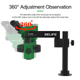 RELIFE RL-M28 Microscope Swing Arm 360 ° Rotate Universal Metal Bracket Aluminum Alloy Telescopic Folding Column Bracket
