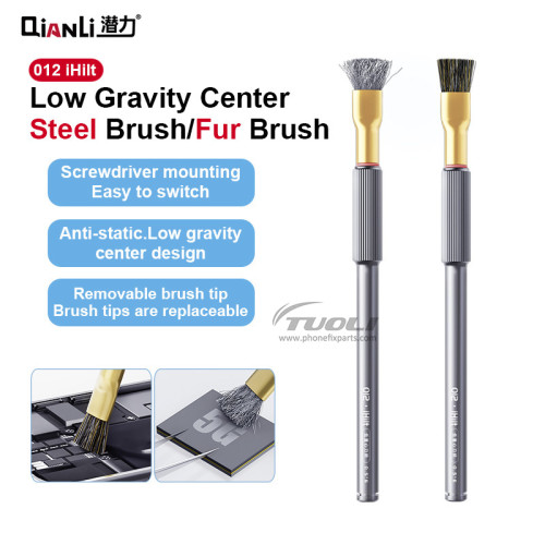 Qianli 012iHilt high temperature resistant cleaning, glue removal, tin removal, polishing, cleaning brush & steel brush（2pcs)