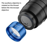 WYLIE Microscope Triocular Binocular Objective 0.5X/0.7X Double the Working Distance to Remove Blue Light Coating