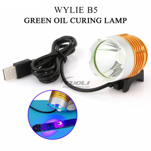 WYLIE B5 UV Lamp Green Oil Fast Curing Light for Mobile Phone Logic Board CPU NAND Chip Repair Tool USB