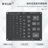 WYLIE Black steel mesh Black mesh Imported square hole apple tin plant net A7-A17 tin plant net Hard disk steel net