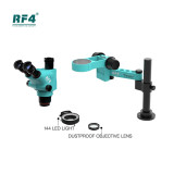 RF4 Synchronous Zoom High Temperature Resistant Largechassis 144LED Stereo Magnification RF6565 trinoculor Microscope