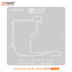 AMAOE SM-S918U Middle Layer Reballing Stencil Template For Samsung S23Ultra S23 Ultra S918W S9180 S918D Solder Tin Planting Net