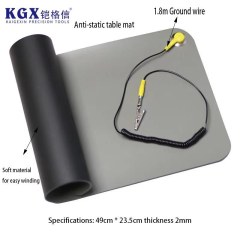 KGX anti-static mat 50*70cm with ESD wrist thickness:2mm with Groundwire