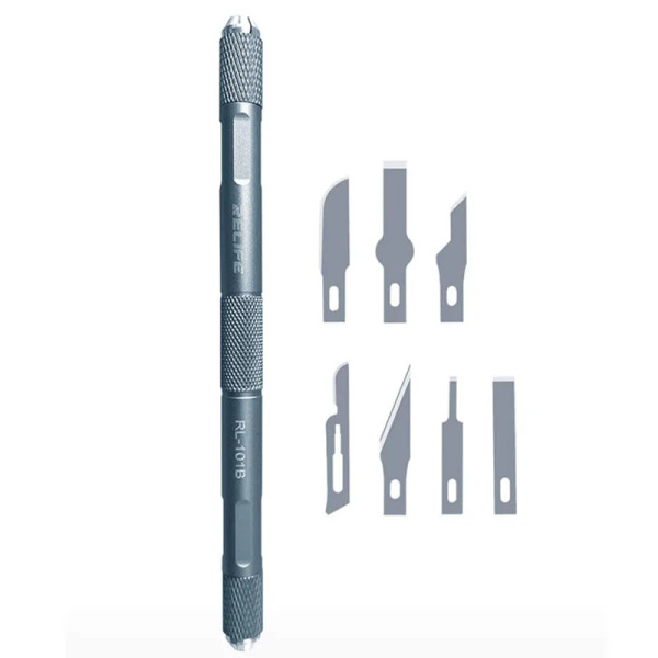 RELIFE RL-101B mobile phone repair film cutter remove X back cover glass motherboard repair special blade set