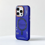 Matte skin feel simple trendy brand magnetic phone case for ip 12-15 series