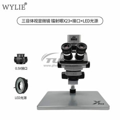 Wylie X23 Zoom Professional Trinocular Stereo Microscope HD Laser Eye Cyclops X40 X80 Camera For Mobile Phone Repair Tools