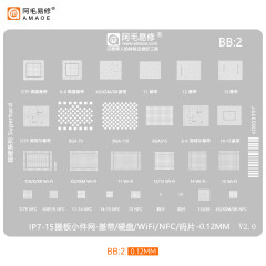 IP7-15 moving board small parts stencil-baseband/hard disk/WiFi/NFC/chip-0.12MM