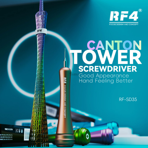 RF4 Latest Screwdriver, Canton Tower Screwdriver, Using Extra-hard Tempered Bits, Beautiful Appearance And More Comfortable Grip