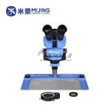 Mijing MJ-6555 Trinocular Microscope with Heat-resistant Pad for Mobile Phones Motherboard PCB Repair HD Microscope Tools set