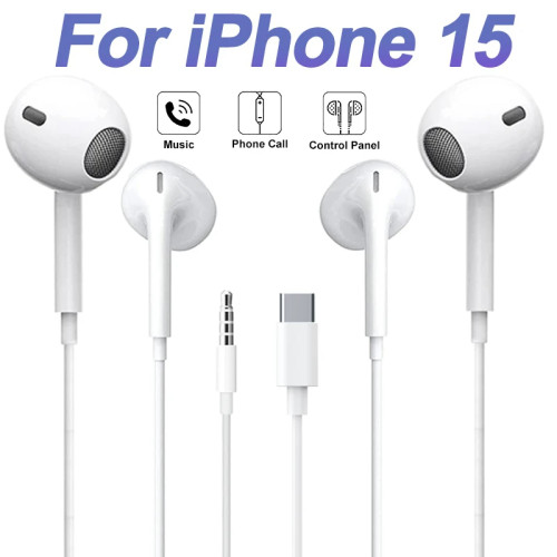 For original  Apple iPhone 15 Series In-Ear With Microphone