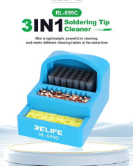 RELIFE RL-599C 3-in-1 soldering iron tip cleaner