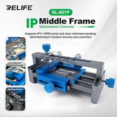 RELIFE RL-601P Multifunctional Center Frame Corrector Port Fracture Recovery Supports Various Phone Models, Repair Tools