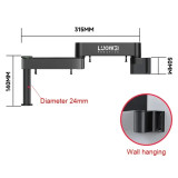 Luowei  Microscope Swing Arm 360 ° Movable Universal Metal Bracket Aluminum Alloy Telescopic Folding Column Support