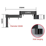 Luowei  Microscope Swing Arm 360 ° Movable Universal Metal Bracket Aluminum Alloy Telescopic Folding Column Support