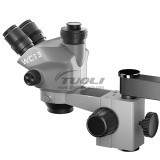 LUOWEI WCI3 7-50X Microscope Wall Mount Swing Arm High-definition continuous zoom microscope Fingerprint flying wire Phone PCB