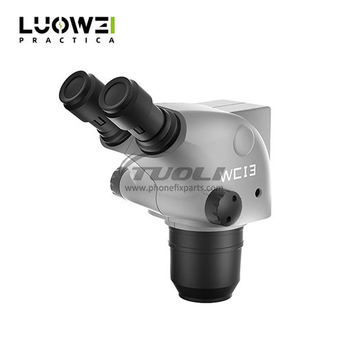 WCI3 binocular Microscope Head 6.5-65X High-definition continuous zoom microscope Fingerprint flying wire Phone PCB Soldering