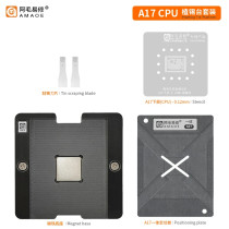 AMAOE BGA stencil kit for iphone 15 CPU A17 Precision square hole BGA Reballing Stencil Tin Direct heating planting platform