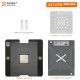 AMAOE BGA stencil kit for iphone 15 CPU A17 Precision square hole BGA Reballing Stencil Tin Direct heating planting platform