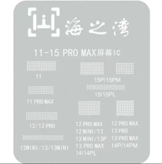 Hai Zhi Wan Grinding IC Repair Chip Grinding Steel Mesh for ip 11-15 series