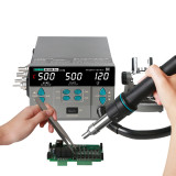 SUGON 8610DX Pro 1000W Hot Air Rework Station Microcomputer Digital Display BGA Rework Station Curved Nozzle Welding Repair Tool