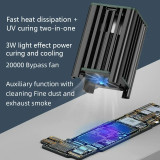 MaAnt MY-01 3 in 1 UV Curable Cooling Fan for Mobile Phone Electric Component Repair 20000rpm Smoke Exhausting Curing Tool