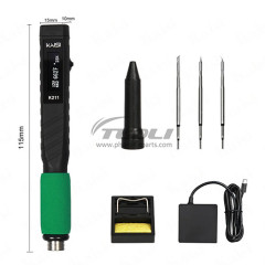 Kaisi K211 USB Soldering Station C210 Electric Soldering Iron Portable 65W Type-C Fast Charging Cell-Phone Repair Welding Tools