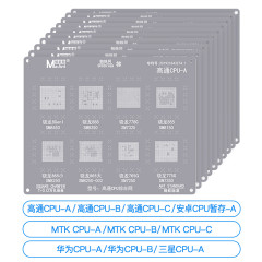 MaAnt CPU BGA Reballing Stencil Kit For Qualcomm HiSilicon MTK Android Phone Motherboard CPU IC Planting Tin Template Steel Mesh