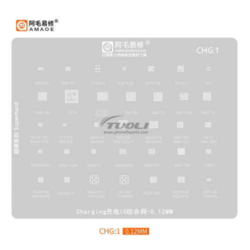 AMAOE Easy Repair CHG Charging IC Tinning Steel Net SM5720/BQ25970/SMB1399/SGM41511