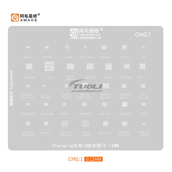 AMAOE Easy Repair CHG Charging IC Tinning Steel Net SM5720/BQ25970/SMB1399/SGM41511