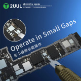 2UUL DA12 MicroFix Hook for Phone PCB Underfill Clean 3 Blades with Ultralight Carbon Fiber Holder Set