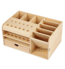Wooden Multifunction Parts Storage Rack Screwdriver Holder Tweezers Screw Solder Wire Storage Box for Mobile Phone Repair Tool