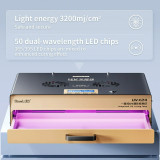 QianLi UVX24 Integrated UV Curing Lamp Fast Curing 16 Inch Large Two Cooling Fans LCD Screen Glass OCA Glue Curing Lamp
