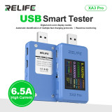 RELIFE XA3 Pro USB Smart Tester Supports PD/QC2.0/QC3.0 Fast Charging 6.5A High Current Tester Mobile Phone Repair Tools