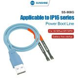 SUNSHINE SS-908G Mobile Phone Series Long Flexible Cable Power on Line FOR iphone 16 16PLUS 16PRO 16PROMAX Power Boot