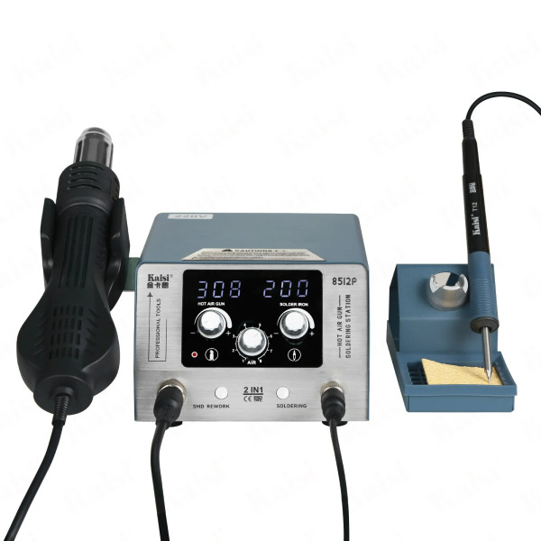 Kaisi 8512P 2 IN 1 Digital Soldering Station Hot Air Gun Rework Station Electric Soldering Iron For Phone PCB IC SMD BGA Welding