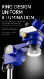MECHANIC LS720+ Microscope Polarized Ring Light Source 72pcs High-brightness Large Lamp Beads for Remover Glare and Reflection
