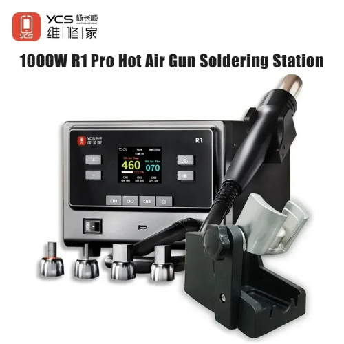 YCS R1/ R1 Pro/R1 Ultra 1000W Intelligent Soldering Station Hot Air Gun with 4 Nozzles For Mobile Phone CPU IC BGA SMT Rework Station Tools