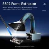 AiXun ES02 Desktop Fume Extractor Soldering Smoke Absorber With LED Light Activated Carbon Filter Sponge Welding Smoke Cleaner
